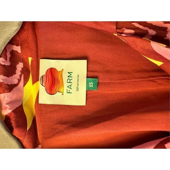 NWT - FARM Rio - Toucanissimo Long Sleeve Wrap Mini Dress - XS - Picture 7 of 7